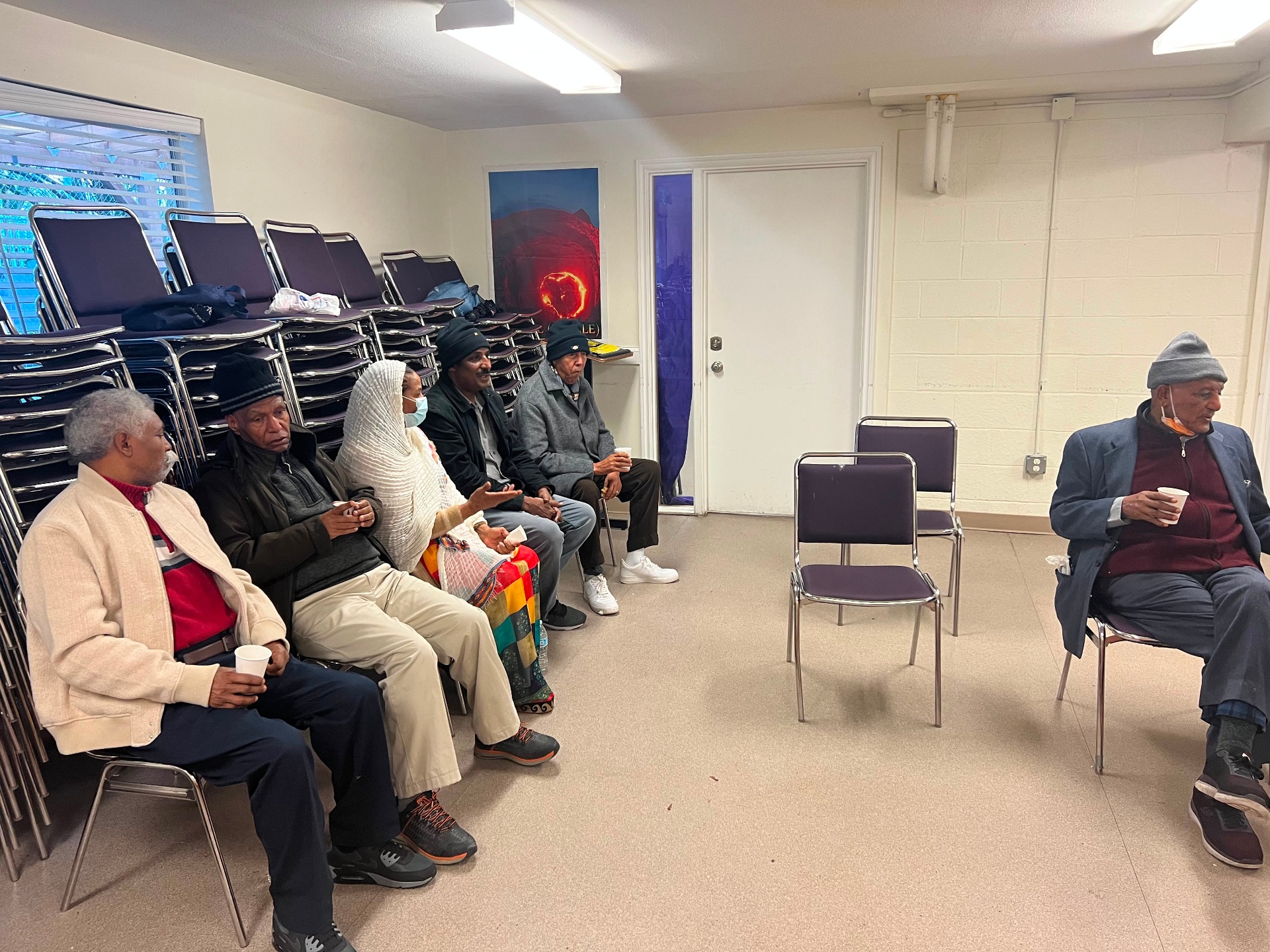 Tigrayan community members gathered together